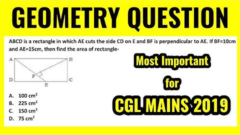 M.Imp Geometry Question for SSC CGL MAINS 2019 by Rohit Tripathi