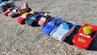 16 types of popular miniature car (Mattel) & stone slopes｜Reverse playback