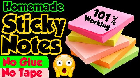 Homemade sticky notes || How to make homemade sticky notes || sticky notes without glue||Sajal