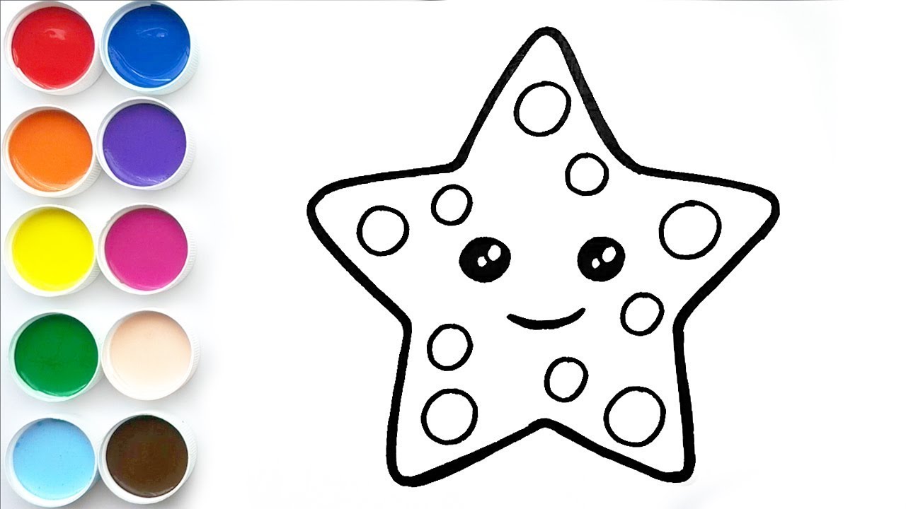 Como Dibujar y Colorear Una Estrella de Mar - Dibujos Faciles Para Niños  Learn Colors - thptnganamst.edu.vn