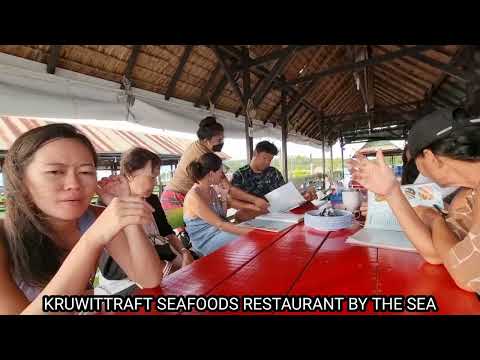 famous KRUVITT RAFT SEAFOODS RESTAURANT BY THE SEA IN PHUKET.