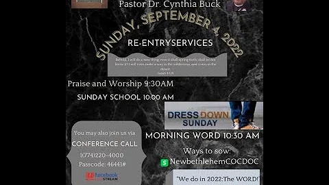 Pastor Dr. Cynthia Buck, "This miracle, this deliv...
