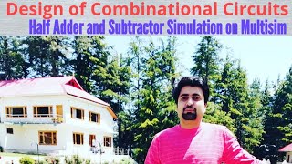 Practical No 2 Design of Half Adder and Subtractor on Multisim simulation tool