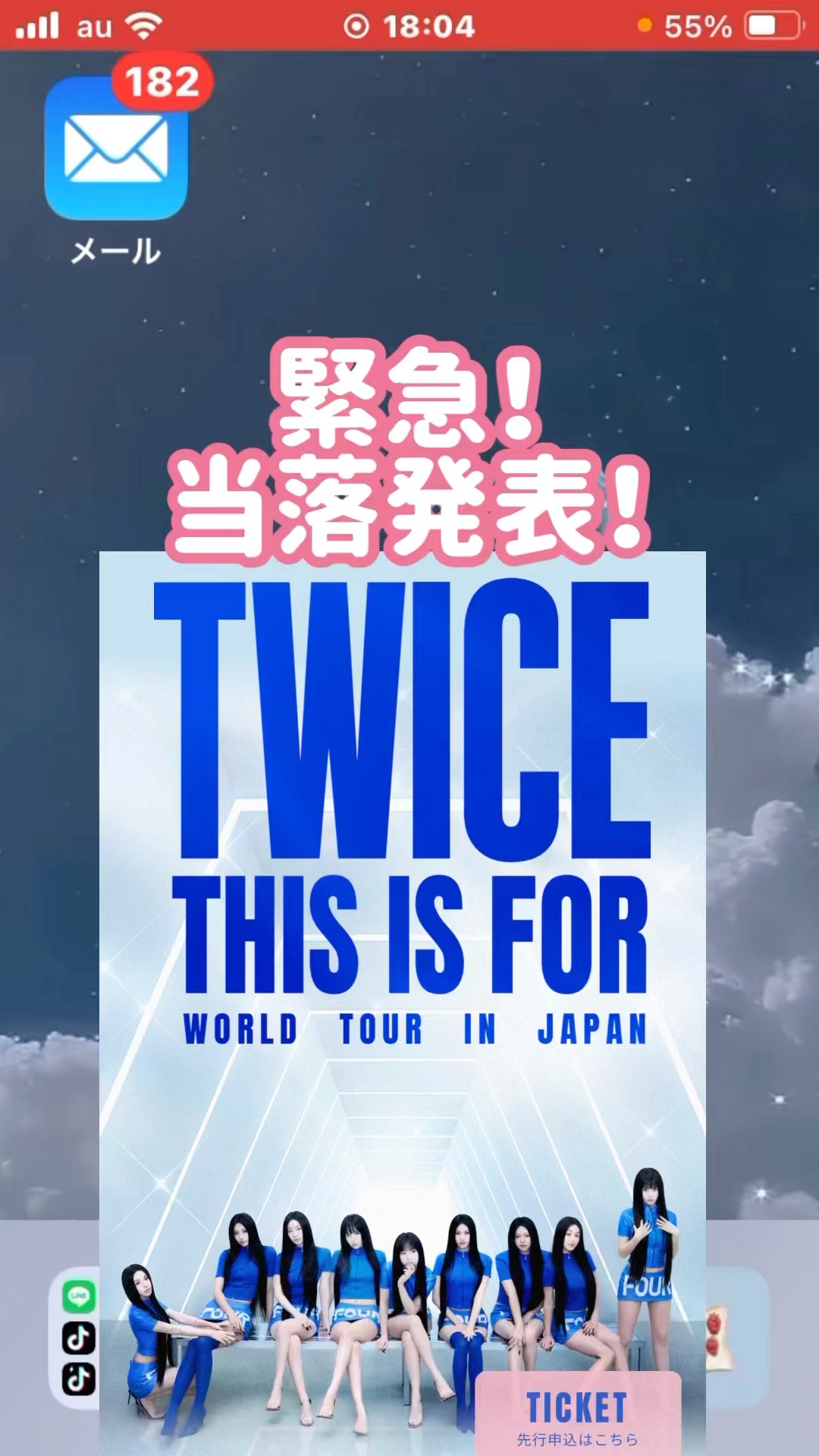 twice ライブチケット】TWICE JAPAN OFFICIALアプリ 電子チケットの