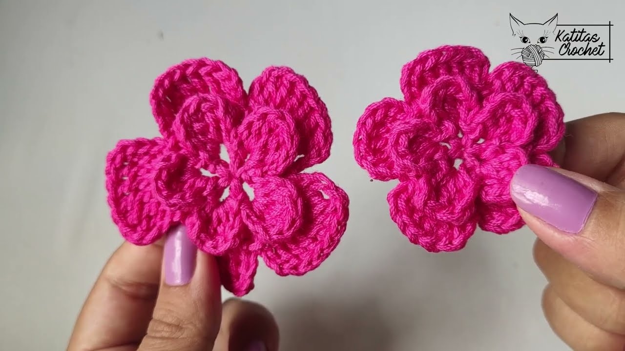 FLOR A CROCHET 🌺🌷| PASO A PASO, DIY |  FÁCIL Y RÁPIDA