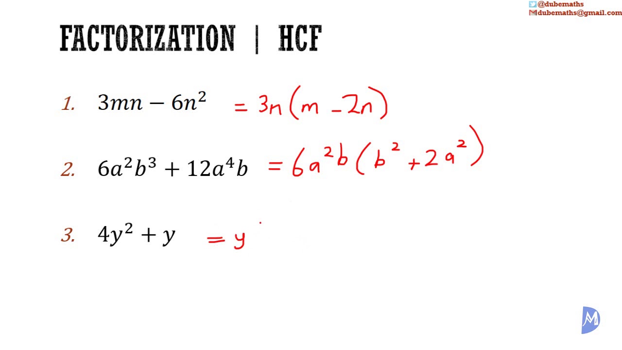 Factorization by HCF | Algebra