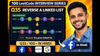 Reverse Linked List in 10 Minutes 🚀| Q35/100 Leetcode Interview Series | Hindi | Three Pointer Trick
