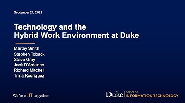 Technology and the Hybrid Work Environment