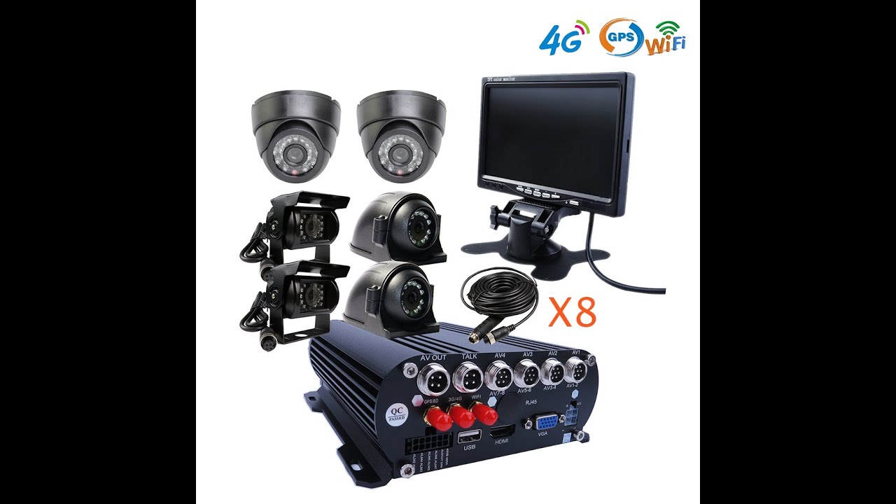 Upgrade Latest 8 Channel 4G GPS WIFI HDD MDVR Kit Real-time Remote View on Phone PC webpage