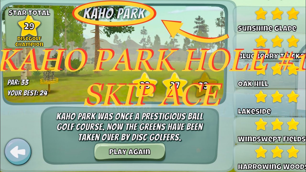 Disc Golf Valley Ace: Kaho Park Hole #1 Skip Ace