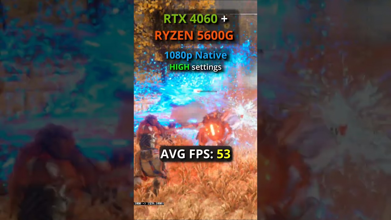 DLSS ON vs OFF in Horizon Forbidden West on RTX 4060 + Ryzen 5600G - 1080p 