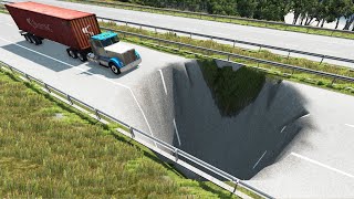 Cars Vs Giant Pit - BeamNG.Drive by The BeamNG Experiment 796,194 views 2 years ago 2 minutes, 15 seconds