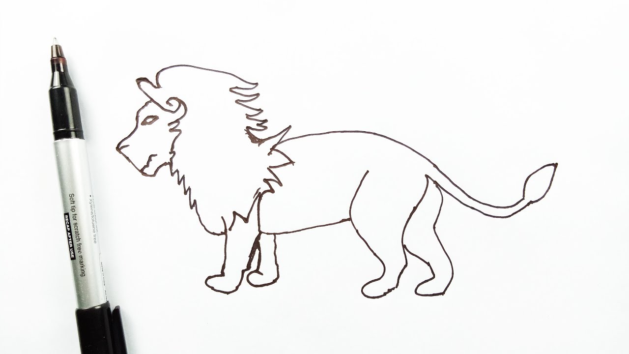 How to Draw a Lion Step by Step | Draw a Lion for Beginners & Kids