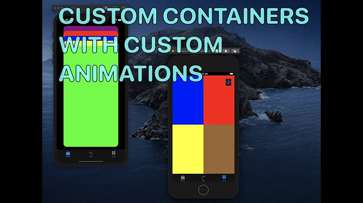 Using UIView animations and CGAffineTransform - View Containers Showcase App