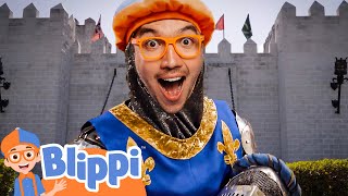 Knight BlippI! 🏰 | Blippi 🔍 | 🔤 Educational Subtitled Videos 🔤 | Learning Videos for Kids