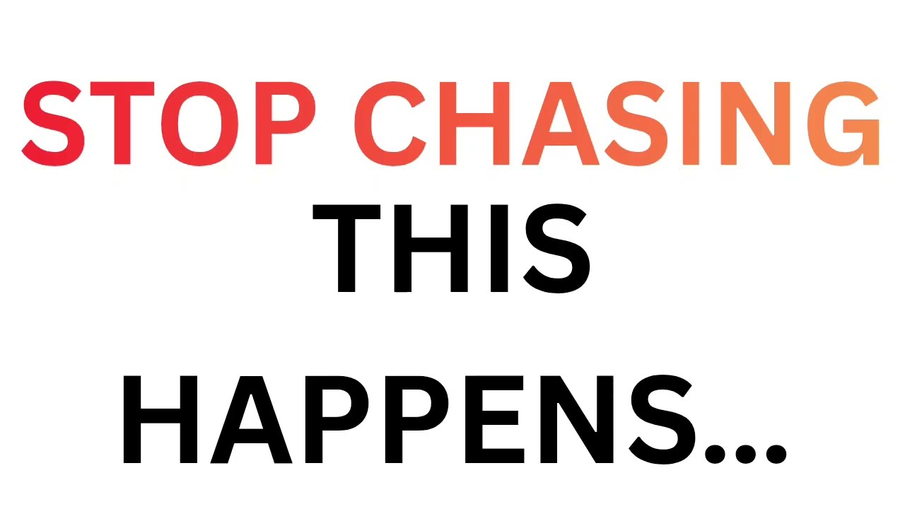 “When You Finally Stop Chasing, This Happens Unexpectedly”