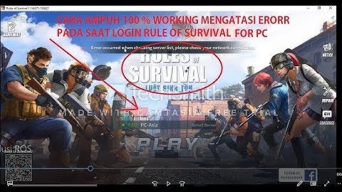How to Fix error occurred when checking server list rules of survival | 100% Fix