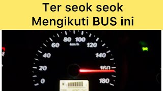 balapan dengan BUS STJ DI TOLL TRANS JAWA, sampai mentok gas tetep tidak mampu  mengejar bus