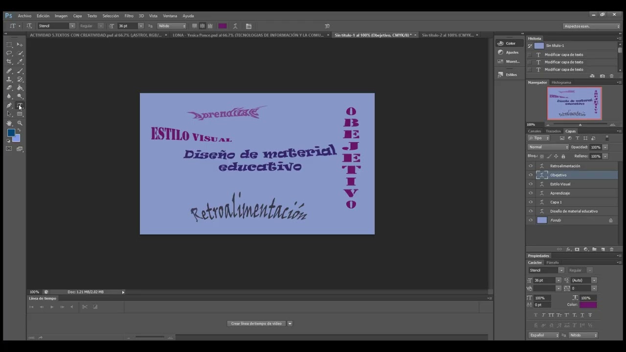 Textos con deformaciones. Photoshop 