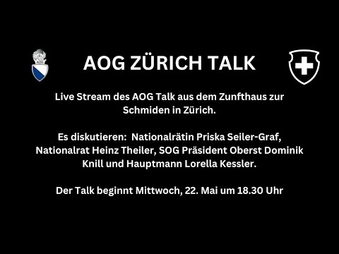 AOG Talk vom 22. Mai 2024 - Priska Seiler-Graf, Heinz Theiler, Lorella Kessler und Dominik Knill