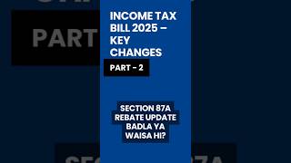 🧾 Section 87A Rebate in Income Tax 2025 | Old vs New Regime 💸Part 2 #tax #incometax #finance #budget