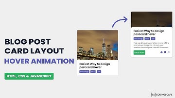 Card Hover Animation : Custom Post Grid Layout using HTML, CSS | Card Hover Effect 🔥