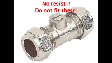 Important!!  See this before fitting isolation valves.