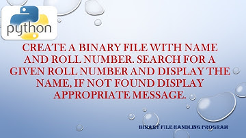 Python Binary file program 1