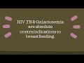 Contraindications to Breastfeeding