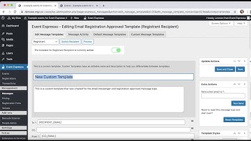 How to set up a custom registration approved email with Event Espresso