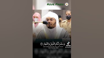 "وسخر لكم الشمس والقمر دآئبين" تلاوة آسرة للقلوب ❤️ غريد الحرم ياسر الدوسري 💚✌️