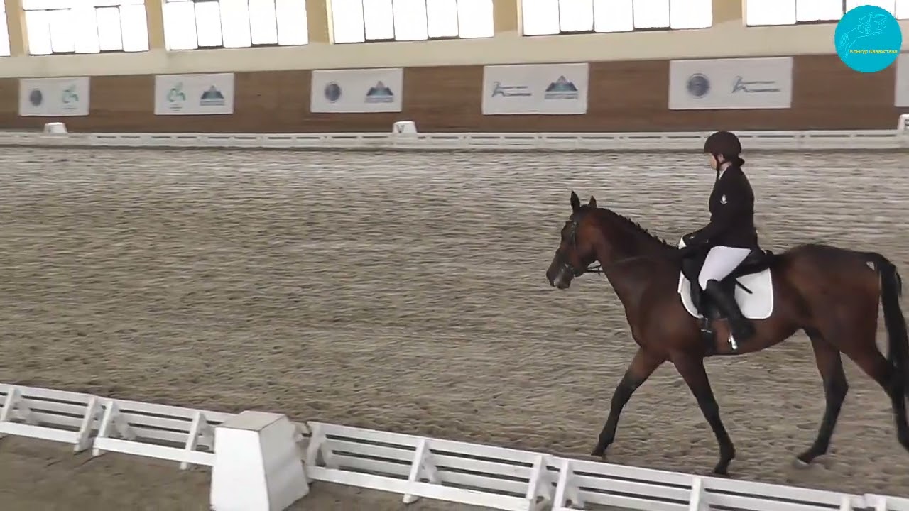 Пак Сабрина и Ратмир, Чемпионат РК по выездке, 61%, молодые лошади 5-ти лет, Алматы, 23-06-23