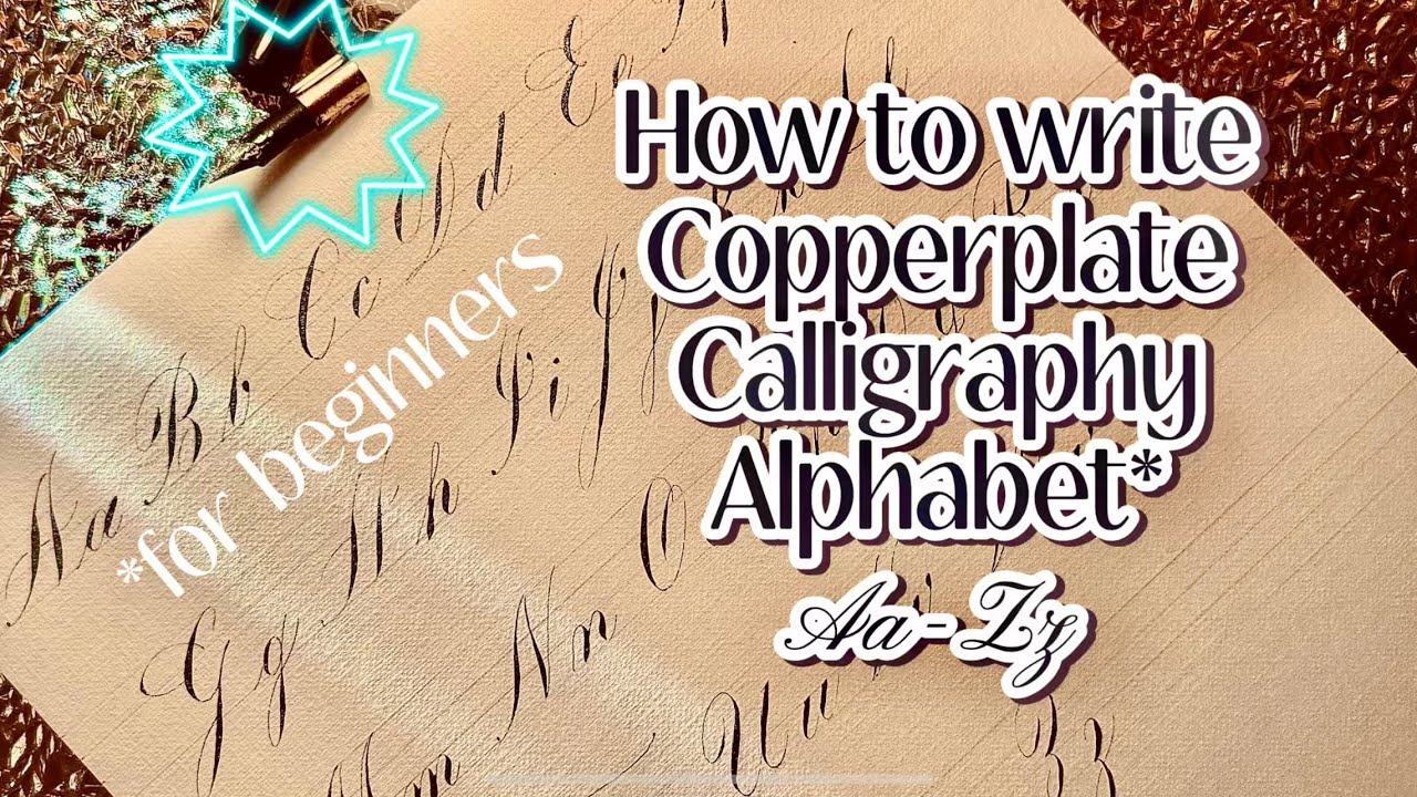 Beautiful calligraphy handwriting. Aa-Zz