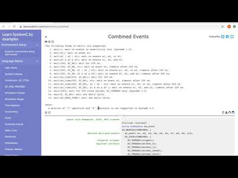 Learn SystemC: combined event