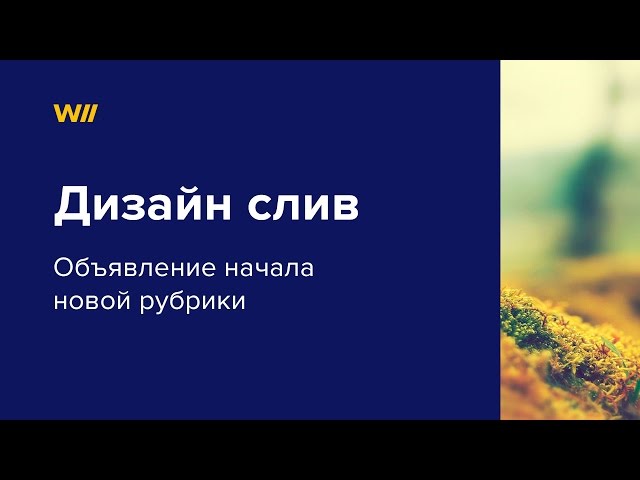 Дизайн Слив от Данила Фимушкина