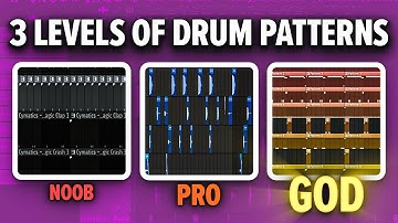3 Levels Of Drum Patterns - NOOB vs PRO vs GOD