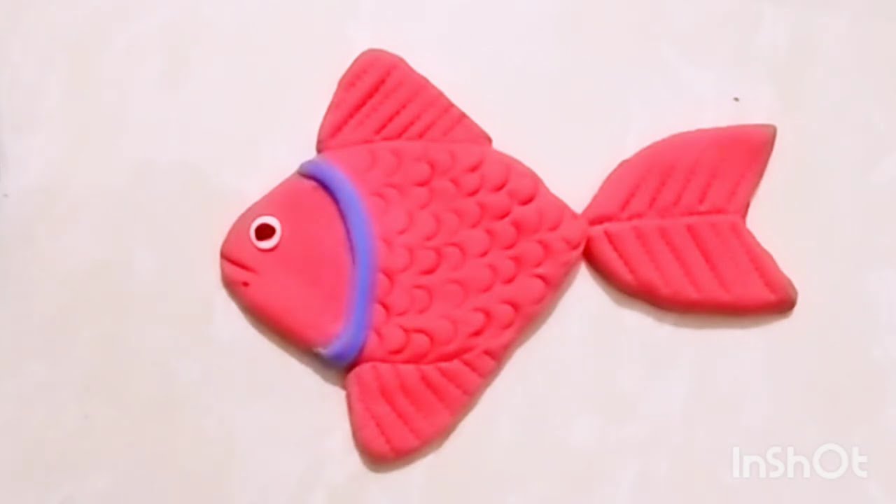 Clay art- how to make cute fish /model craft tutorial DIY