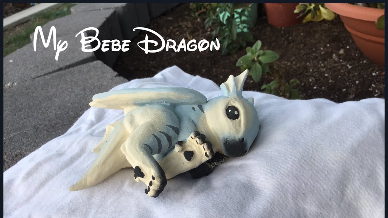 Remaking Baby Dragon Drawing With Air Dry Clay Youtube