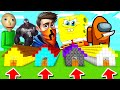 Minecraft PE : DO NOT CHOOSE THE WRONG LONG HOUSE! (Among US, Spongebob, Preston & Venom)