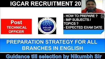 IGCAR TECHNICAL OFFICER PREPARATION STRATEGY IN ENGLISH 2021