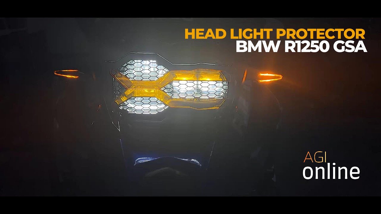 BMW R1250 GSA Head Light Guard Installation - YouTube