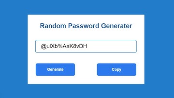 Random Password Generator with JavaScript