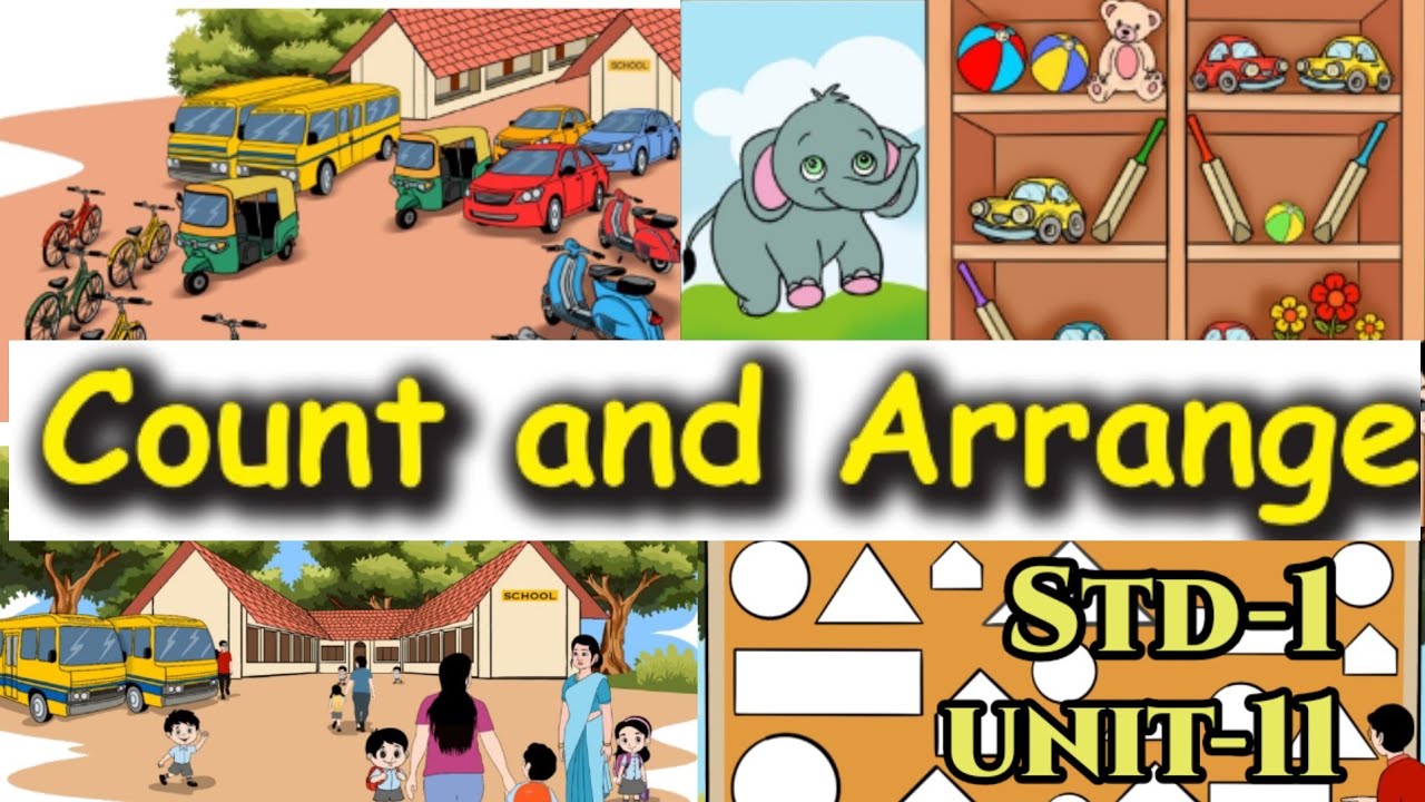 1st std maths, unit-11, Count and Arrange