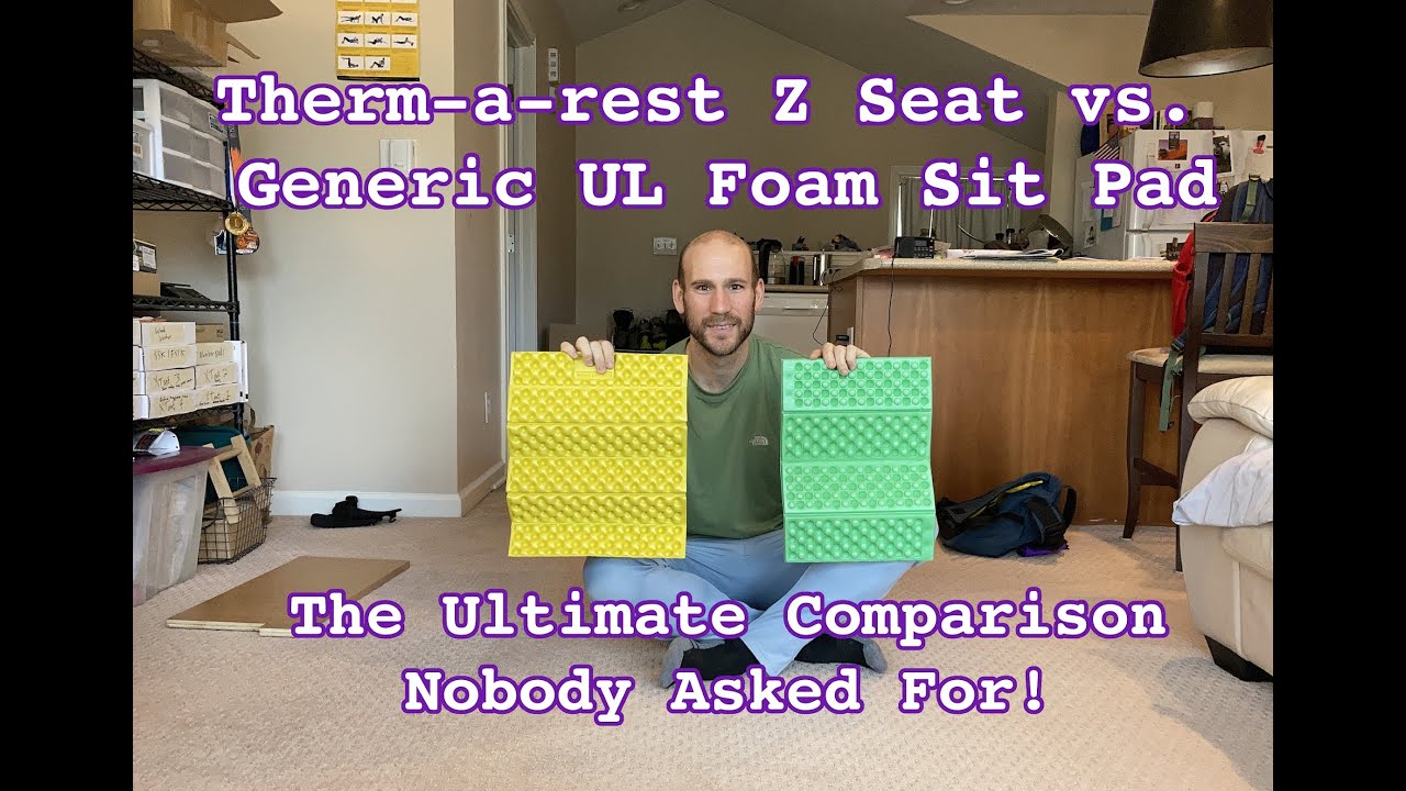 ULTRALIGHT FOAM SIT PAD COMPARISON: Therm-a-rest Z Seat vs. Generic UL 1  oz. foam sit pad thing 