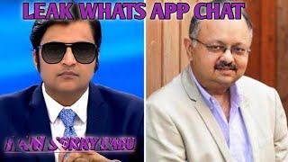 Arnub Telling Lie On Tv Whats App Chat Leak Arnub Goswami Exposed For His Reporting