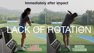 Lack of Rotation in Downswing - Golf with Michele Low