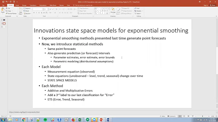 R17 Innovations in State Space Models for Exponential Smoothing, the ETS in R Foundation