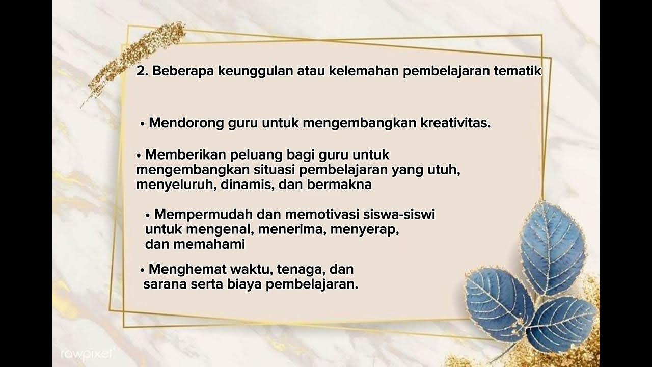 Tugas Pembelajaran Tematik kelompok 2 PGMI 5b - YouTube