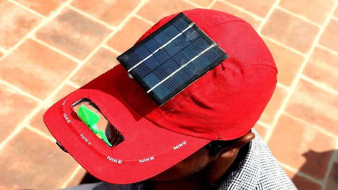 Solar Powered Fan Cap, Hat, Unique Gadget