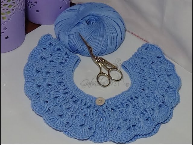 Cuellito súper fácil niñas en crochet #Desmontable - YouTube